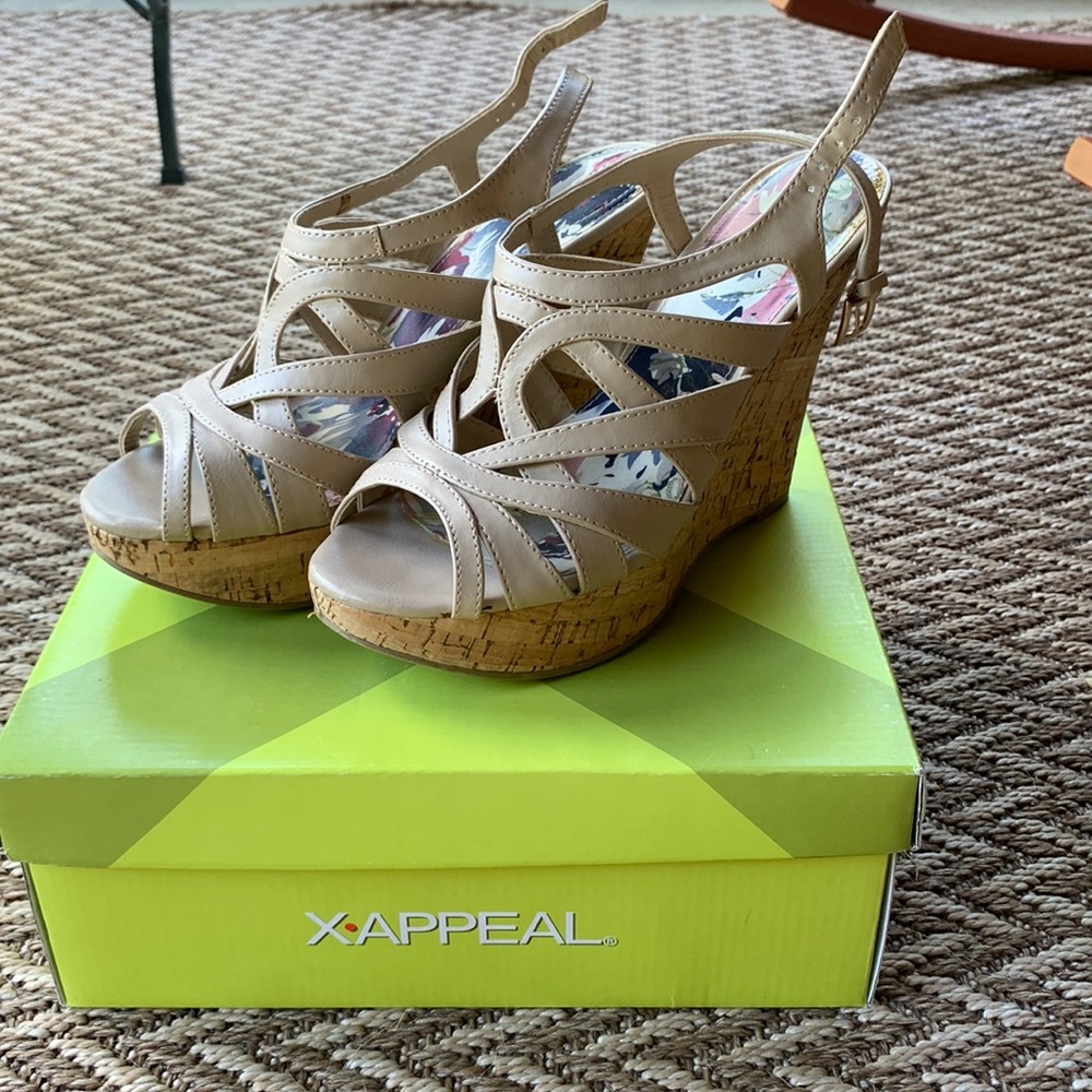 X Appeal brand wedge style shoe